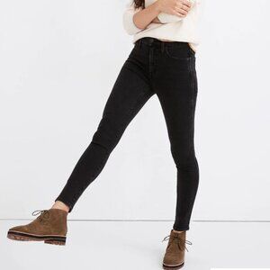 Madewell 10" High Rise Black Skinny Jeans